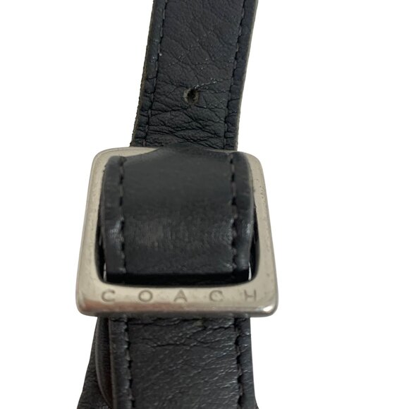 Y2K Coach 9135 Black Leather Slim Hippie Flap Saddle Bag Crossbody Bag USA - Picture 7 of 11